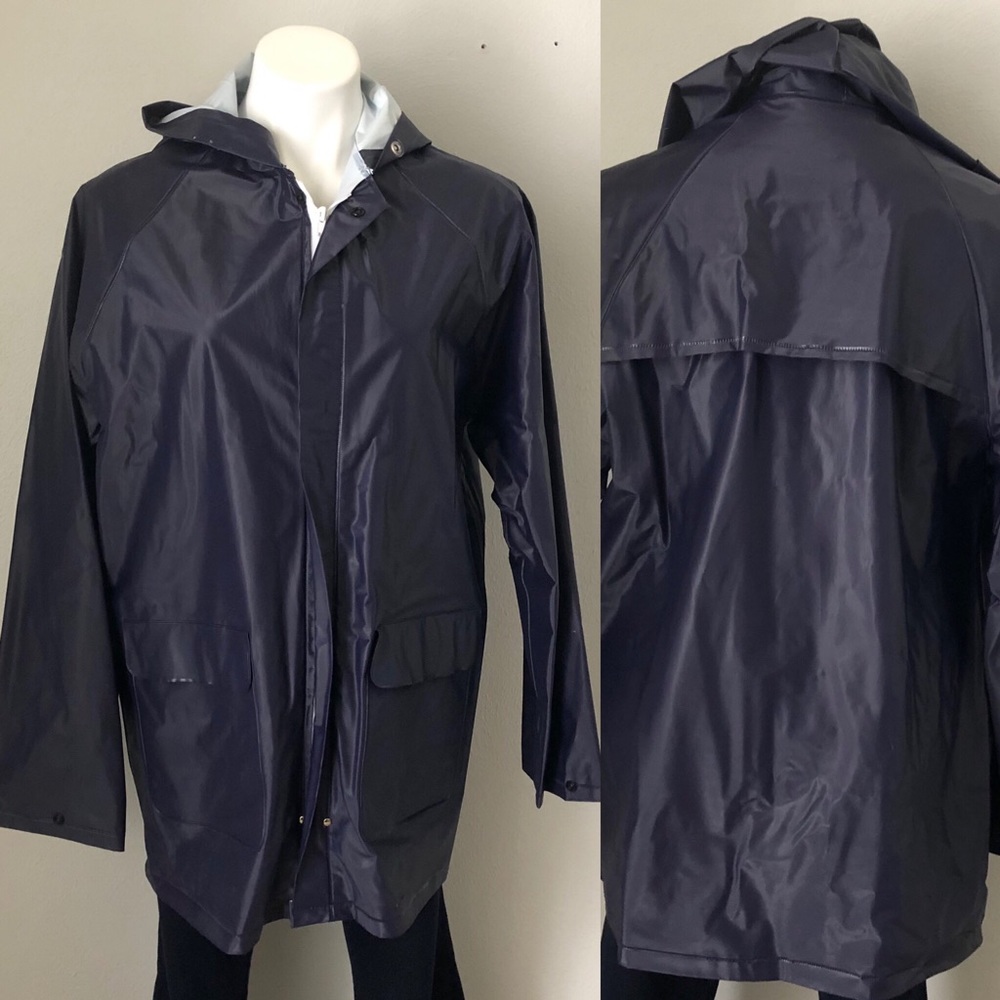 4/$20 Navy Vented Rain Coat